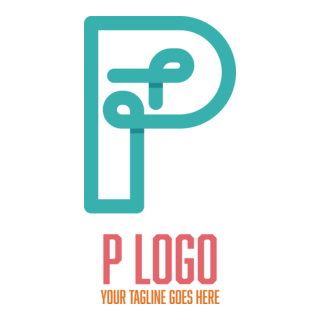 Modern letter p Logo PNG Vector