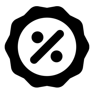 Percentage off Sticker Logo PNG Vector