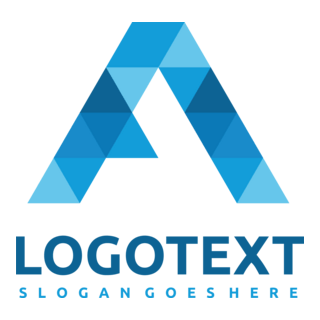 Polygonal A Logo PNG Vector