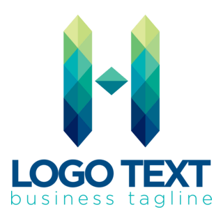 Polygonal H Letter Logo PNG Vector