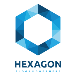 Polygonal hexagon Logo PNG Vector