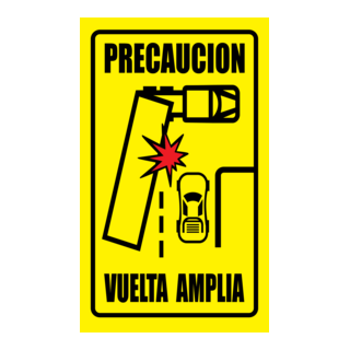 Precaucion vuelta amplia Logo PNG Vector