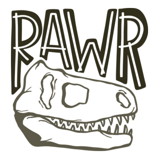 RAWR Dinosaur Logo PNG Vector