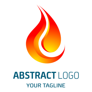 shaped red flame Logo PNG Vector