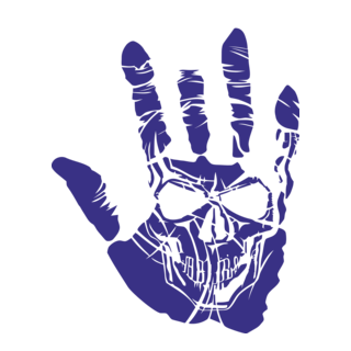 Skull in Hand Logo PNG Vector