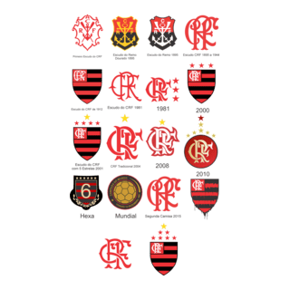 Todos Escudos do Flamengo Logo PNG Vector