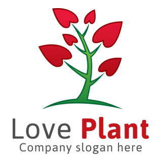 Tree of hearts Logo PNG Vector