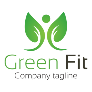 two leaves Logo PNG Vector