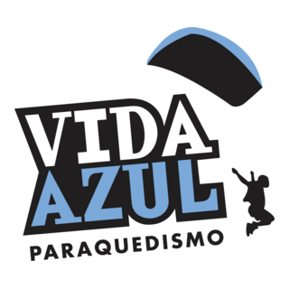 Vida Azul Paraquedismo Logo PNG Vector