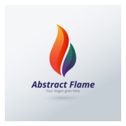 Abstract Flame Logo PNG Vector