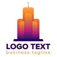 Building gradient colors Logo PNG Vector