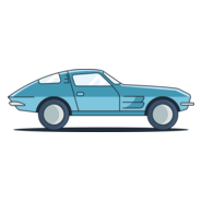 Coloured car Logo PNG Vector