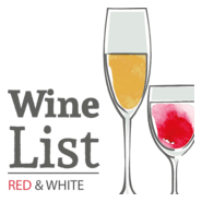Grunge wine list Logo PNG Vector