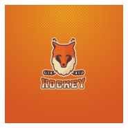 Hockey with a fox Logo PNG Vector