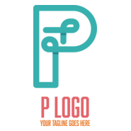 Modern letter p Logo PNG Vector
