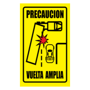 Precaucion vuelta amplia Logo PNG Vector