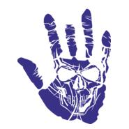 Skull in Hand Logo PNG Vector