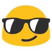 Smile with Glasses Emoji Logo PNG Vector