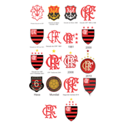 Todos Escudos do Flamengo Logo PNG Vector