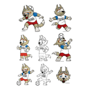 Zabivaka mascot Russia 2018 World Cup Logo PNG Vector