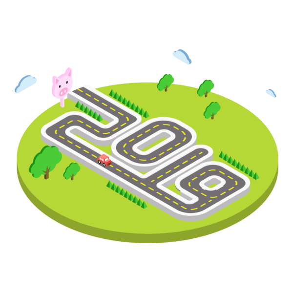 2019 road creative label material Logo PNG Vector