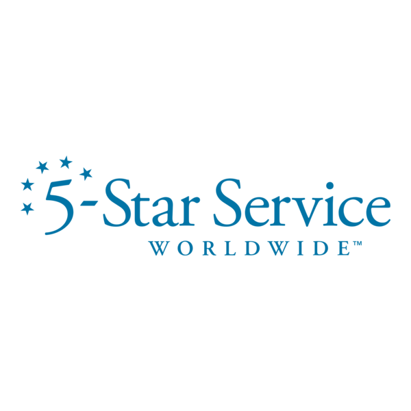 5-Star Service Worldwide Logo PNG Vector