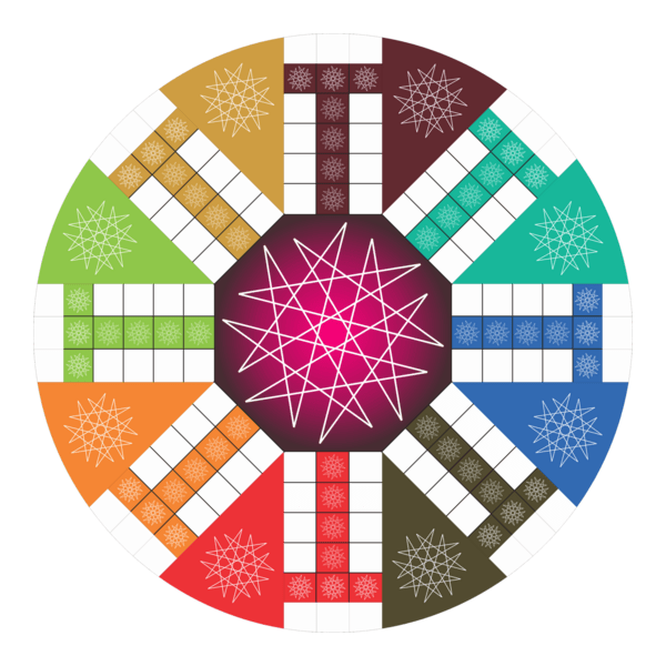 8 Player Ludo Logo PNG Vector