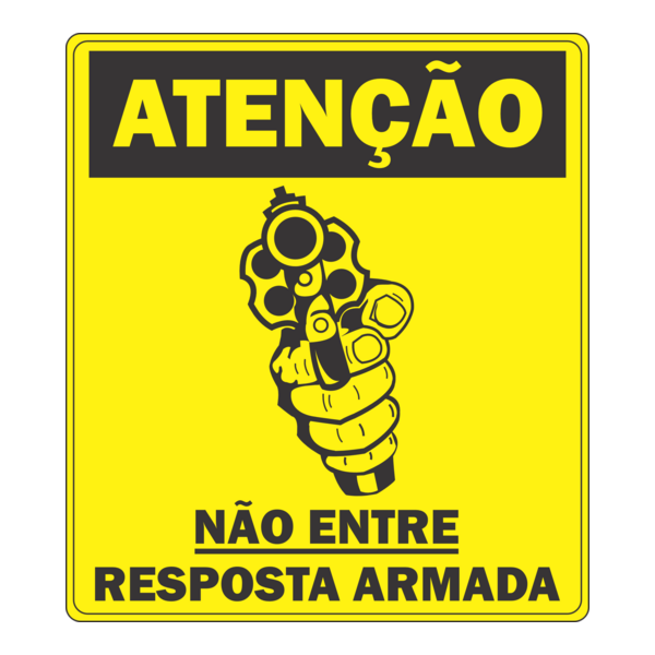 Atenção Não Entre Resposta Armada Logo PNG Vector