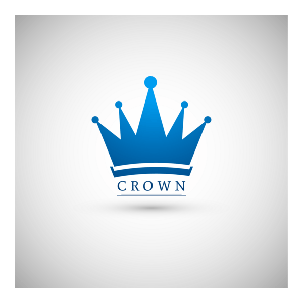 Blue crown Logo PNG Vector