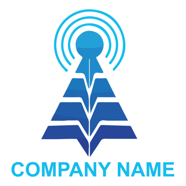 Blue Technology Logo PNG Vector