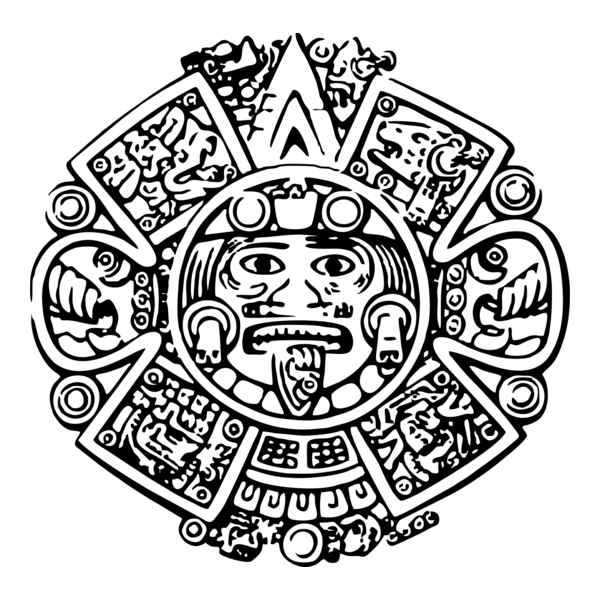 Calendario Azteca (cara) Logo PNG Vector