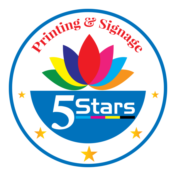Five Star Big Printing Logo PNG Vector
