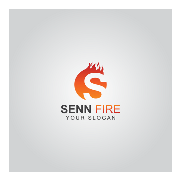 Letter s with fire Logo PNG Vector