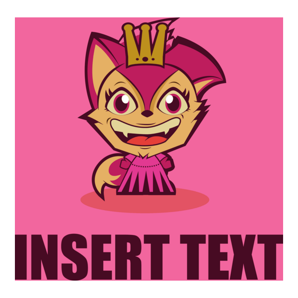 Pink fox Logo PNG Vector