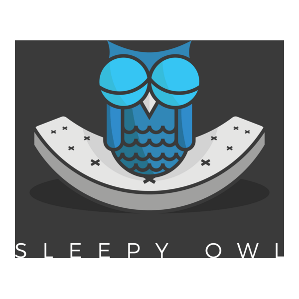 Sleepy owl Logo PNG Vector