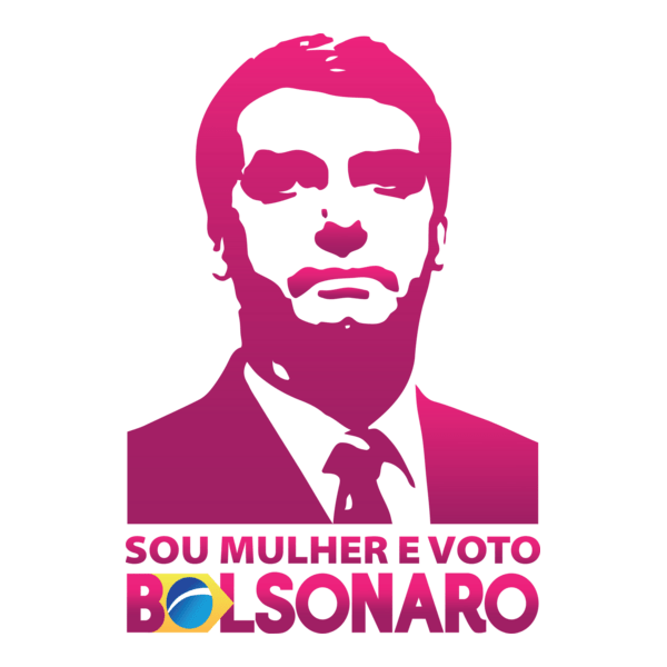 Sou MULHER e VOTO BOLSONARO Logo PNG Vector