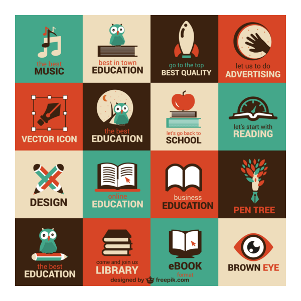 Stacked books Logo PNG Vector