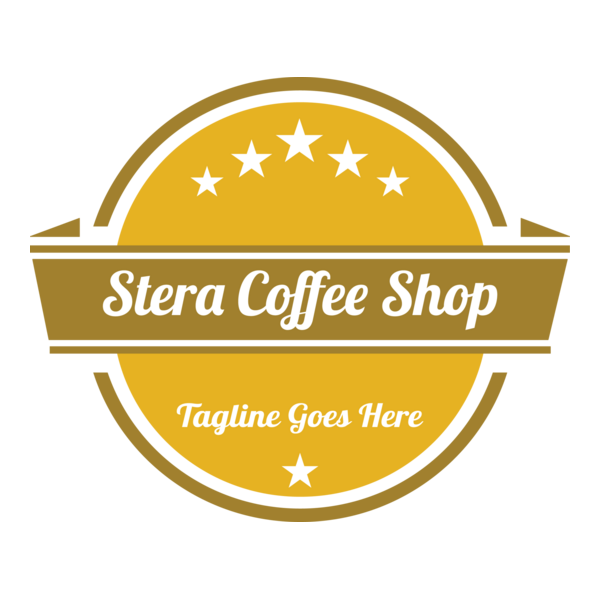 Stera Coffee Shop Logo PNG Vector