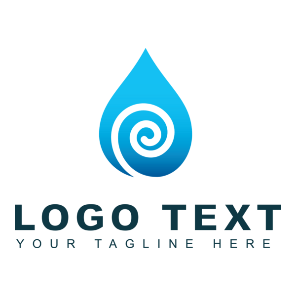 Swirl Water Logo PNG Vector