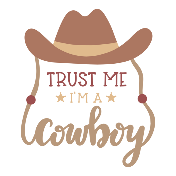 TRUST ME I’M A COWBOY Logo PNG Vector