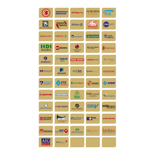 Tüm Sigorta Firmaları Logo PNG Vector