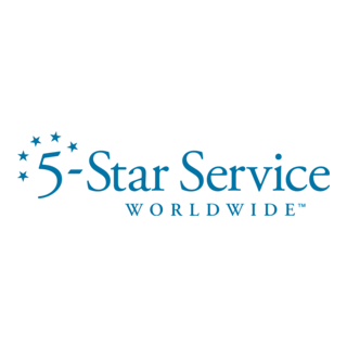 5-Star Service Worldwide Logo PNG Vector