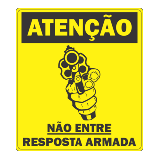 Atenção Não Entre Resposta Armada Logo PNG Vector
