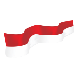 Bendera Merah Puti Logo PNG Vector