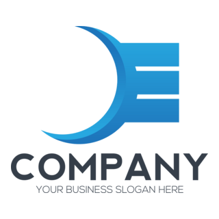 E Letter Moon Logo PNG Vector