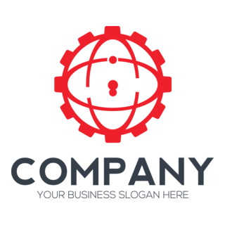 Gear and Science Logo PNG Vector