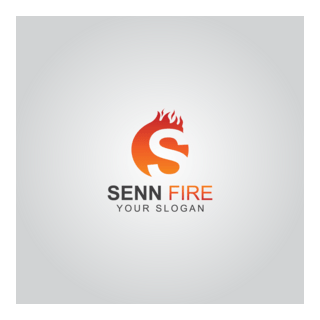 Letter s with fire Logo PNG Vector