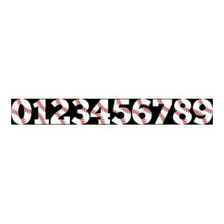 Numeros de Pelota de Baseball Logo PNG Vector
