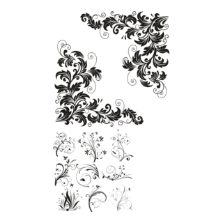 Ornamen floral Logo PNG Vector