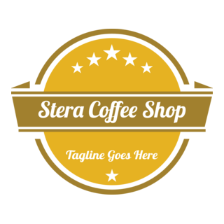Stera Coffee Shop Logo PNG Vector